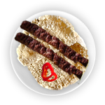 2 Skewers Of Lamb Kobidah Kebab With Nan 