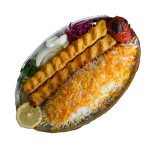 2 Skewers Of Chicken Kobidah Kebab With Rice 