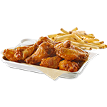 Fresh Wings With Chips 