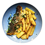 Afghani Masala Fish With Chips 